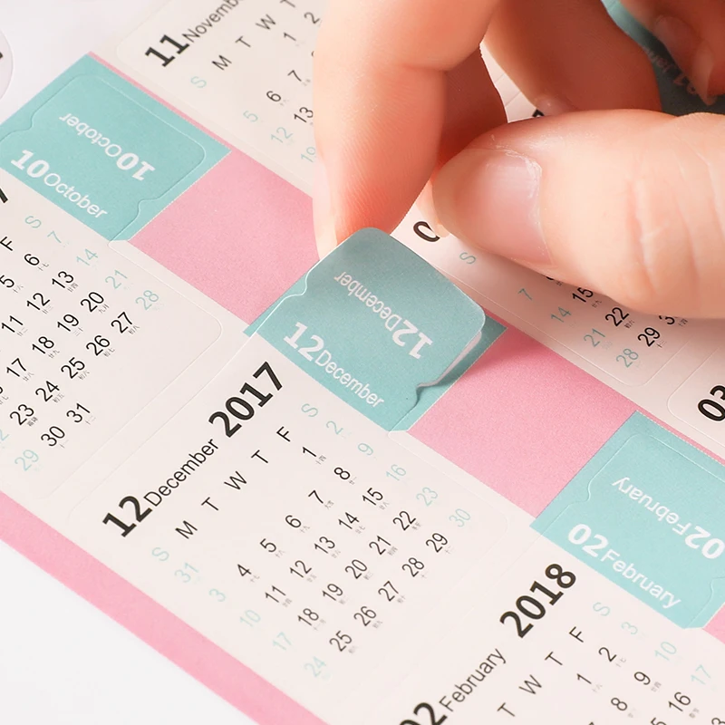 (8pcs/lot) 2018 Monthly Calendar Index Stickers Lable Marker Notes Notebook Category Sticker Planner Accessories Slip Sheets (8pcs/lot) 2018 Monthly Calendar Index Stickers Lable Marker Notes Notebook Category Sticker Planner Accessories Slip Sheets