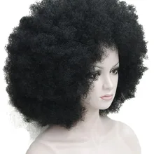 StrongBeauty парик средней длины каштановый красный синий огромный Джамбо АФРО Синтетические вечерние парики для косплея клоуна