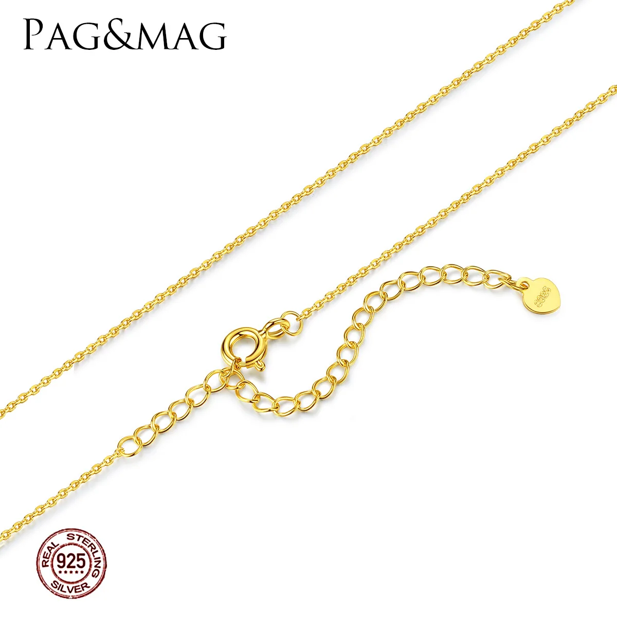 

Factory Direct S925 Necklace 0 Word Chain Electroplating Coating 18KT Gold and White Gold Simple Fashion Necklace