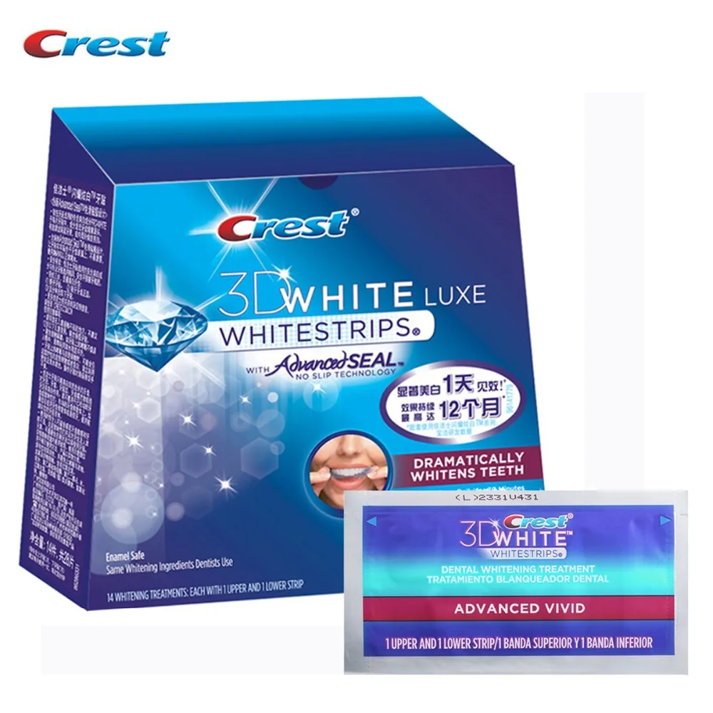 Crest Advanced Vivid Whitestrips Oral Hygiene Dental White 