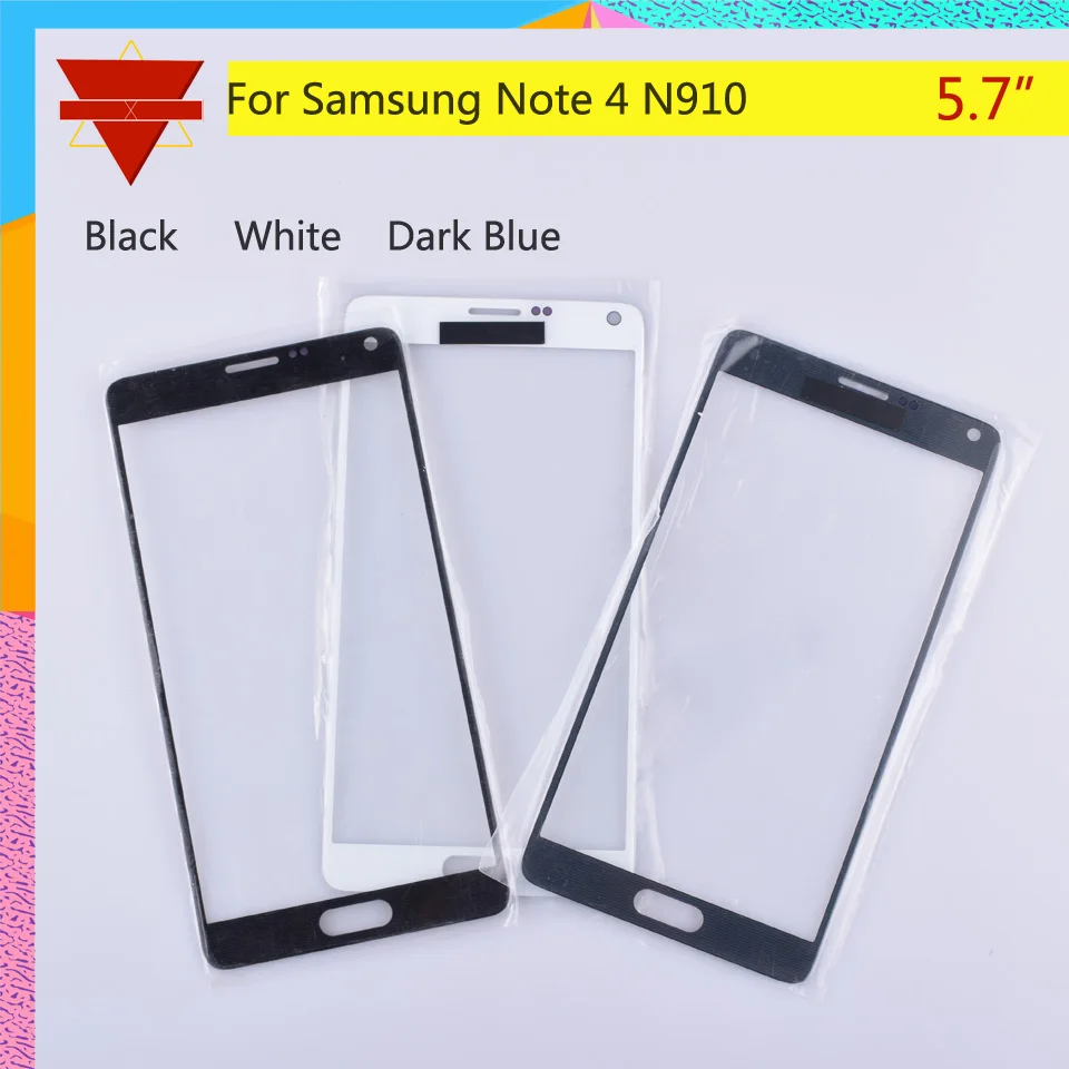 10 шт./лот для samsung Galaxy Note 4 N910 N910A N910F N910H сенсорный экран передняя стеклянная панель
