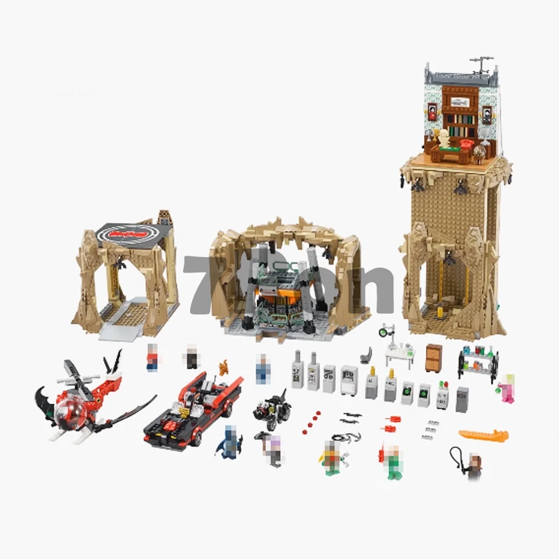 

Models building toy 07053 DC Batman Super Heroes Batcave Building Blocks Compatible with lego super hero 76052 toys & hobbies