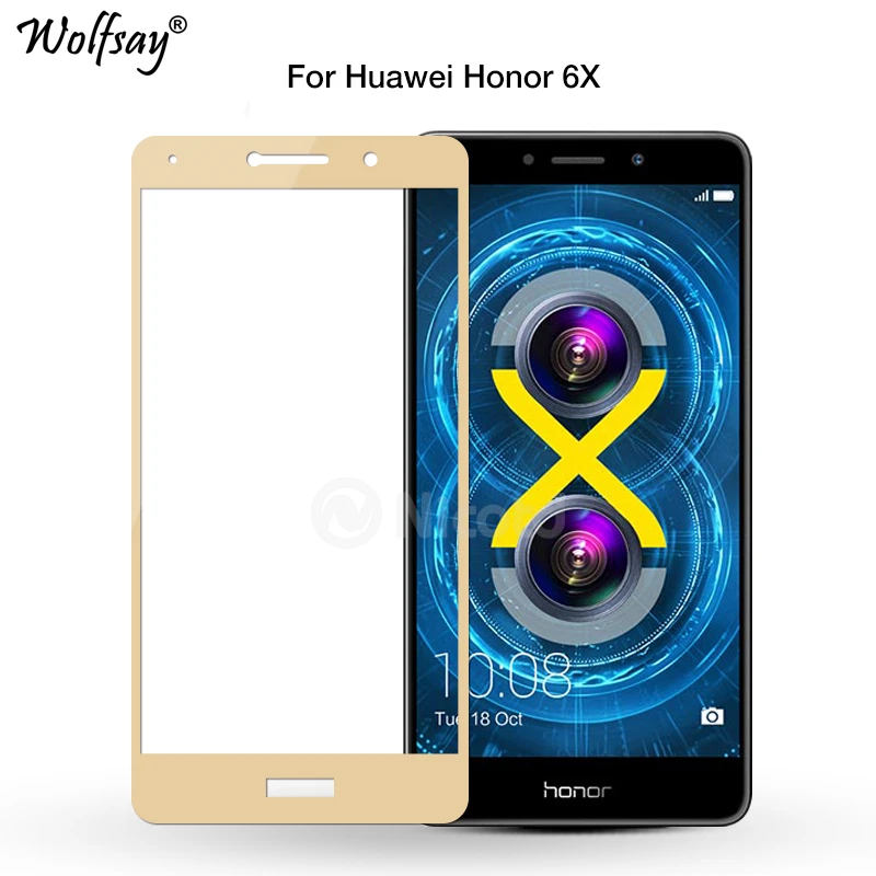 Wolfsay 1 шт для стекла Huawei Honor 6X защита экрана закаленное стекло Защитная пленка с