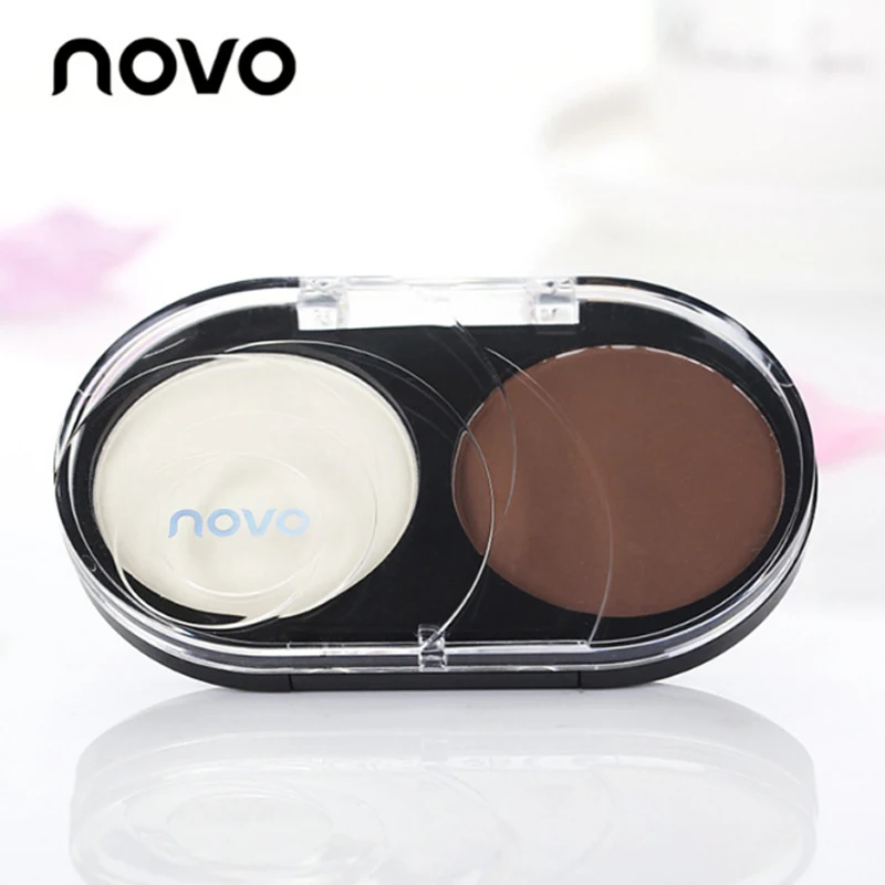 

NOVO Brand Double color Facial shape Powder Bronzer & Highlighter palette Powder Long-lasting brighten skin tone