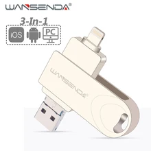 Флэш-накопитель wansenda Flash Drive, металлическая ручка, высокоскоростная USB флешка 3,0, флэш-диск 8 ГБ 16 ГБ 32 ГБ 64 ГБ 128 ГБ, флешка
