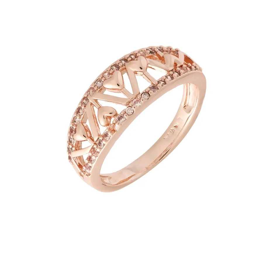 

Korean Women Rings New 585 Gold Color Fashion Jewelry Clear White Cubic Zircon Jewelry Rings