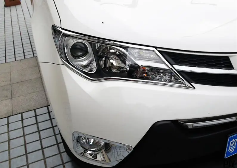 Accesorios para 2014 2015 TOYOTA RAV4 RAV 4 ABS CHROME Faro Ligero Principal de la Cubierta de La decorativa 2 unids|abs chrome|accessories for toyotatoyota rav4 accessories - AliExpress