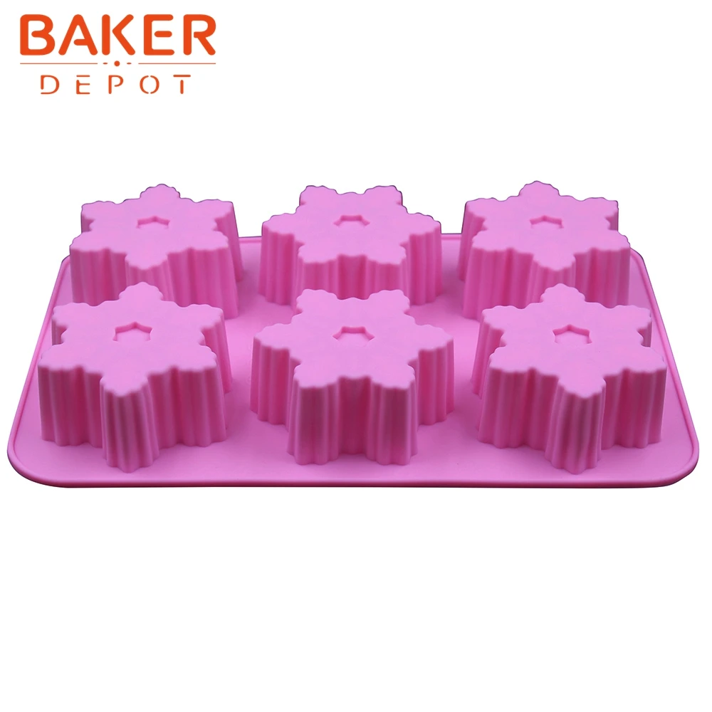 BAKER DEPOT силиконовая форма для тортов мороженого Кондитерская выпечка форма Снежинка Форма для выпечки Луна Jelly Желе DIY свеча ручной работы мыло инструмент
