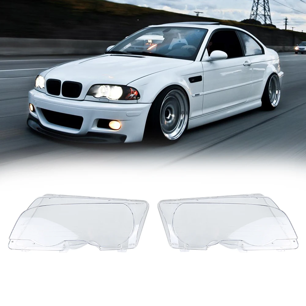 Clear Right/Left Car Housing Headlight Lens Headlamp Lense Shell Cover