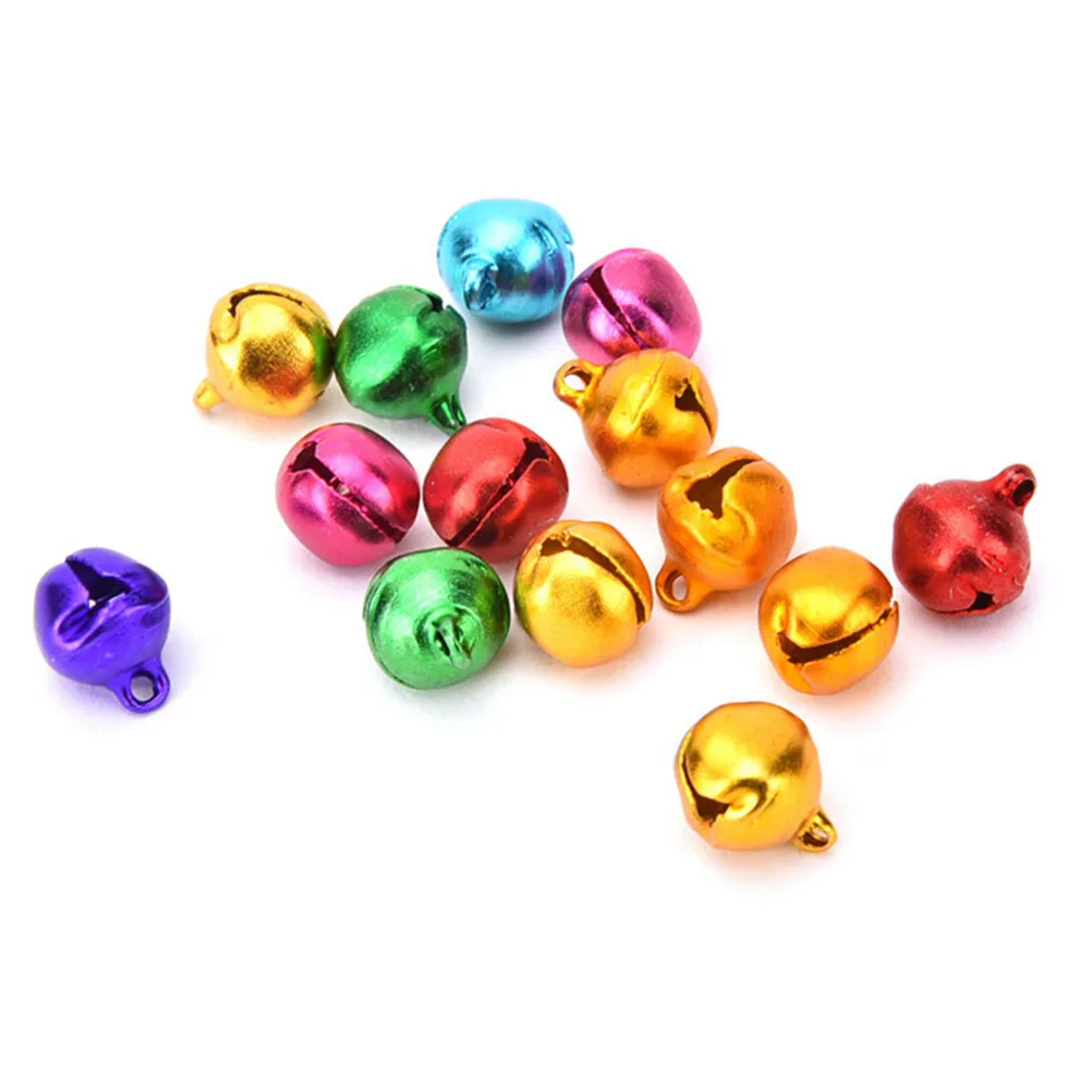 100 шт смешанные цвета 6 мм колокольчики свободные железные шарики Маленькие для праздника вечерние украшения/украшения для рождественской елки