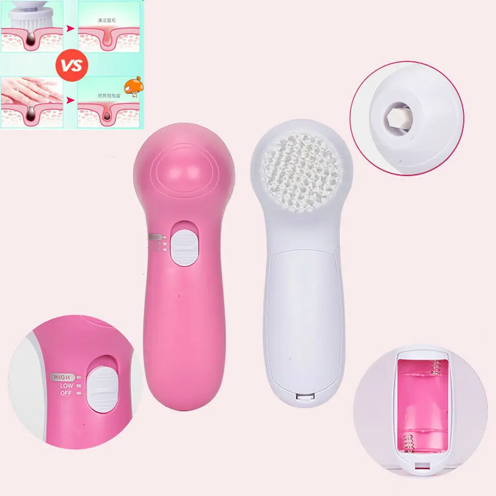 5 In1 Multifunction Electronic Face Facial Cleansing Brush Spa Skin Care massage