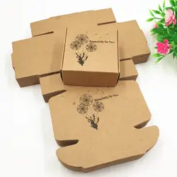 200 шт/партия коричневая крафт-бумага коробка для упаковки одежды, Подарочная бумажная коробка мыло ручной работы картонная коробка