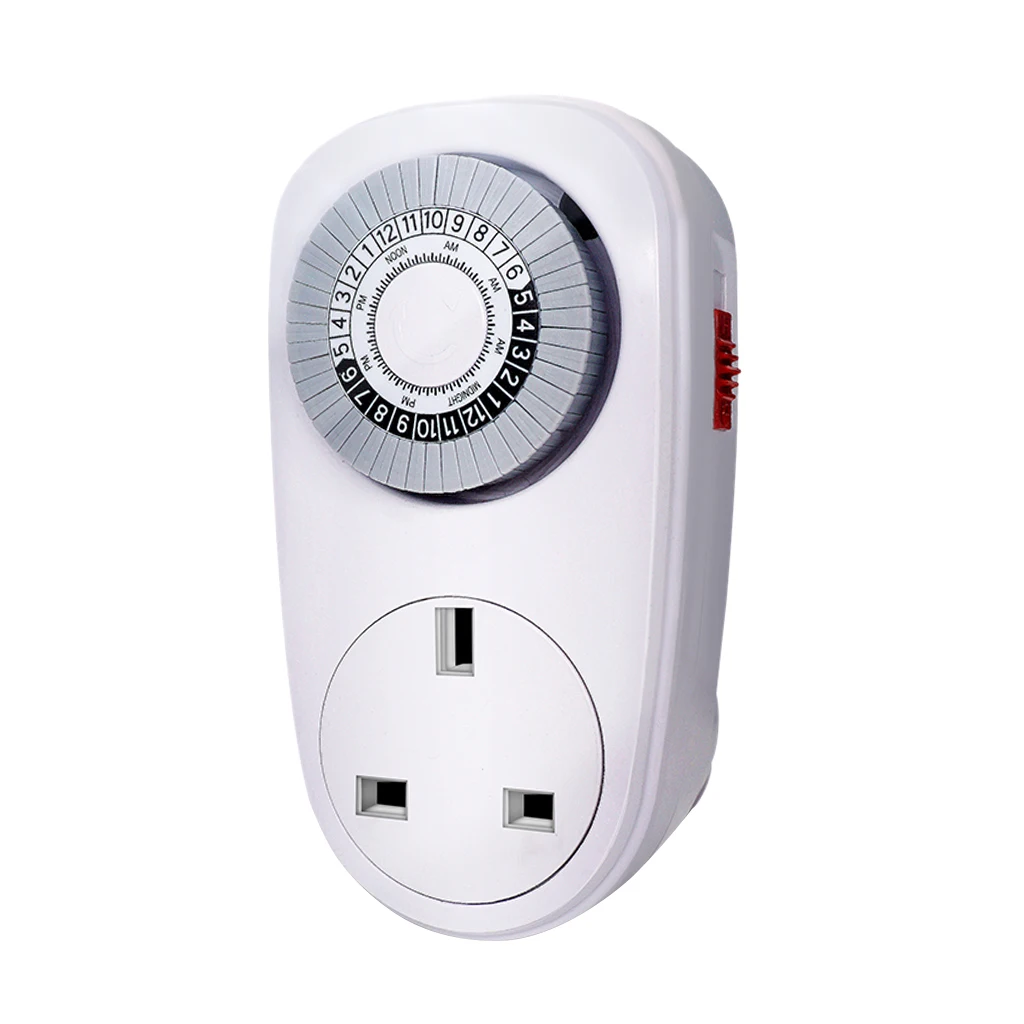 Home Interval Clock/Mechanical Timer/UK Wall Plug Socket/24H Control Switch/Wall Plate/Socket Panel/7 Days Weekly	