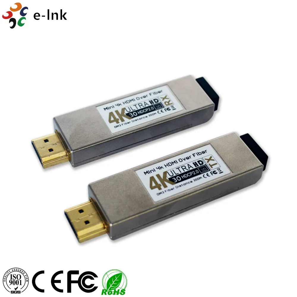 Mini 4K2K HDMI to fiber optic converter and extender for sending uncompressed HDMI signal up to 3