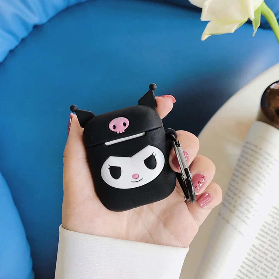 Чехол для AirPods, милый чехол для наушников Cinnamoroll Melody Kuromi Purin Frog, чехол s для Apple Airpods, мультяшный чехол для наушников