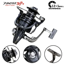 Yumoshi 1000-7000 12+1подшипник 5.5: 1 катушка рыболовная катушка для спиннинга фидер карп reel feeder metal spinning рыболовные катушки рыболовная катушка carretilha де pesca moulinet shimano всё для рыбалки зимняя