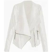 S-4XL, новинка, зимние женские кожаные пальто большого размера, мото& Байкерская крутая кожаная куртка на молнии, большой размер, женская верхняя одежда из искусственной кожи J733