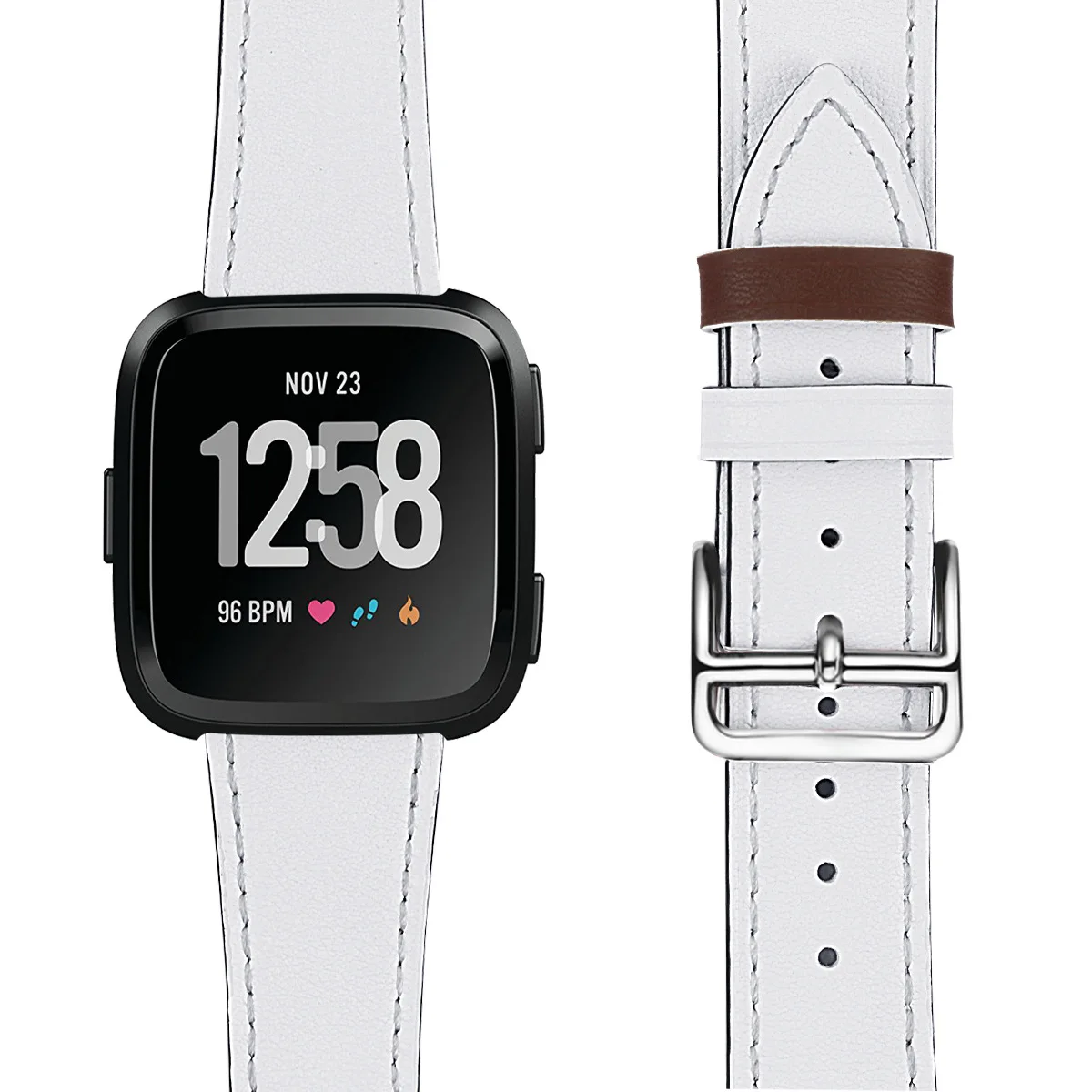 Essidi Премиум Мягкая кожа часы ремешок Пряжка для Fitbit Versa ремешок Замена