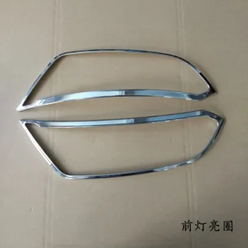 

high quality ABS Chrome Front headlight Lamp Cover trim For Ford Ecosport 2018 Car styling