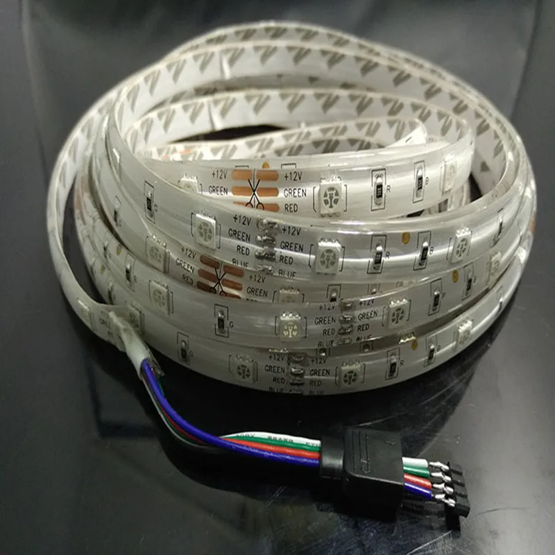 Водонепроницаемая светодиодная ленсветильник rgb 5050 smd 5 м 10 IP65 гибкая лента 12 В
