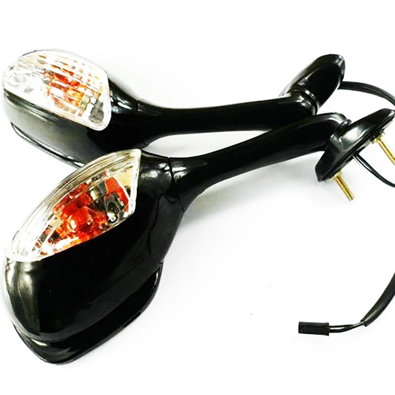Motorcycle LED Rearview mirrors racing motor ADJUST mirror with turn light For SUZUKI GSXR600