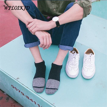 

[WPLOIKJD] Harajuku Cotton Comfort Men Socks No-Show Crew Funny Happy Socks Moisture Control Arch Support Deodorant Low Cut Sock