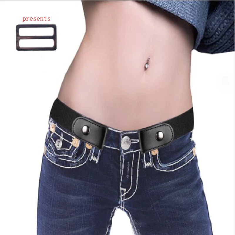 

Buckle-Free2019 new stretch Slim invisible belt simple lazy belt jeans belt unisex outdoor casual tactical belt