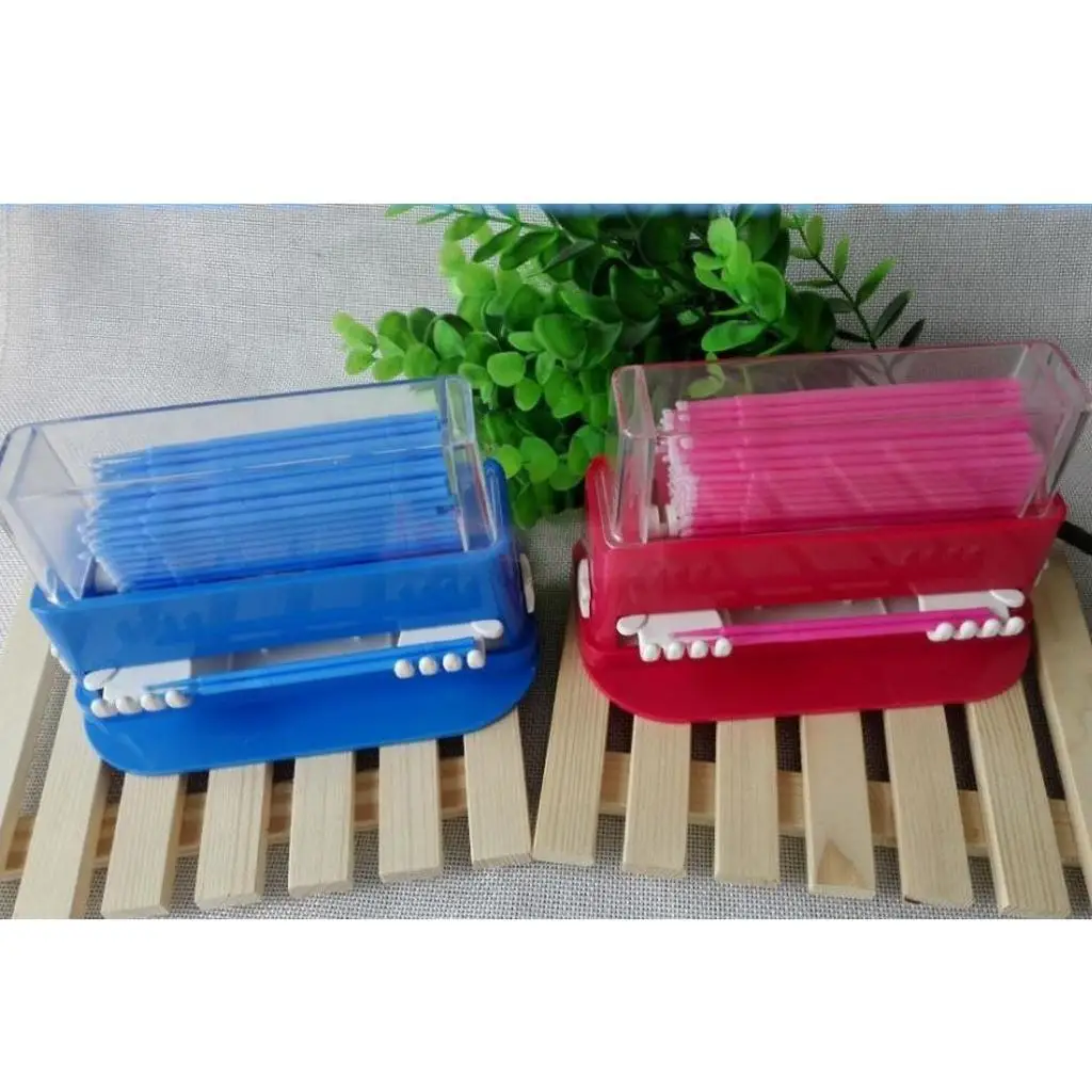 

Swab Brush Storage Box Eyelashes Extension Lash Glue Removing Brush Stick Case