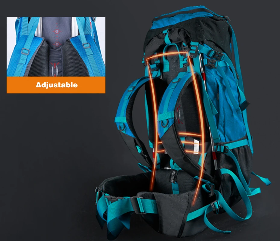 Hewolf 65L Открытый Восхождение сумка Professional пеший Туризм рюкзак водостойкие