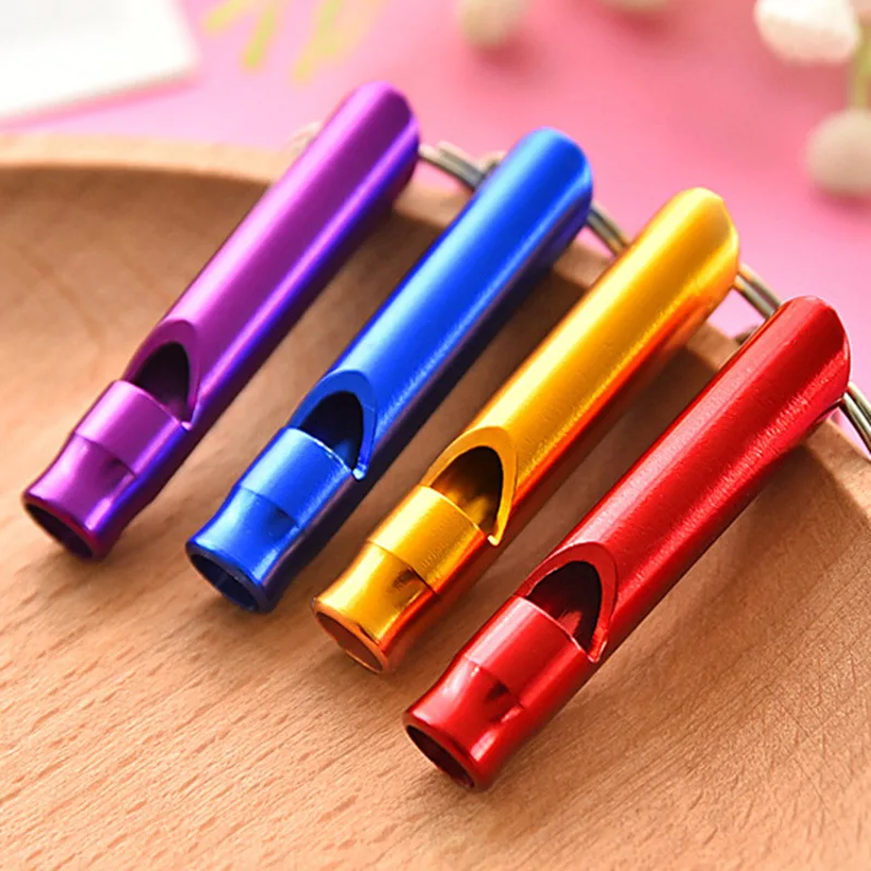 

100 Pcs Multifunctional Aluminum Emergency Survival Whistle Keychain Portable Outdoor Whistle Camping Sport Tools Keyring