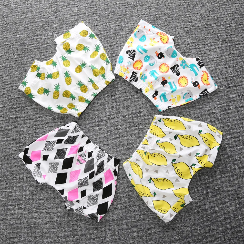 Детский hooyi/штаны для мальчиков хлопковые короткие трусики для малышей Одежда для маленьких девочек штаны-шаровары для мальчиков шорты с животными