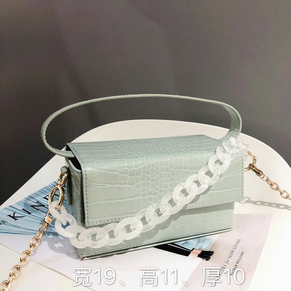 

2019 Spring and Summer New Acrylic Small Square Bag Box Ins Shoulder Bag Shoulder Bag Women