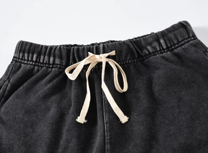 QoolXCWear men Shorts Cotton loose Shorts Vintage-Washed Black Shorts Summer Hip Hop Sweat Shorts Streetwear QoolXCWear men Shorts Cotton loose Shorts Vintage-Washed Black Shorts Summer Hip Hop Sweat Shorts Streetwear
