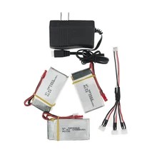 7.4 V 1500 Mah Lipo Batterie 2 Ou 3 pcs Et Chargeur Pour WLtoys V913 2.4G 4CH Avec Gyro RC Hélicoptère Partie Gros