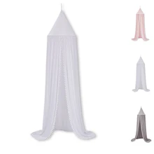 Хлопковое украшение детской комнаты москитная сетка детский балдахин круглая кроватка сетка палатка реквизит для фотосъемки