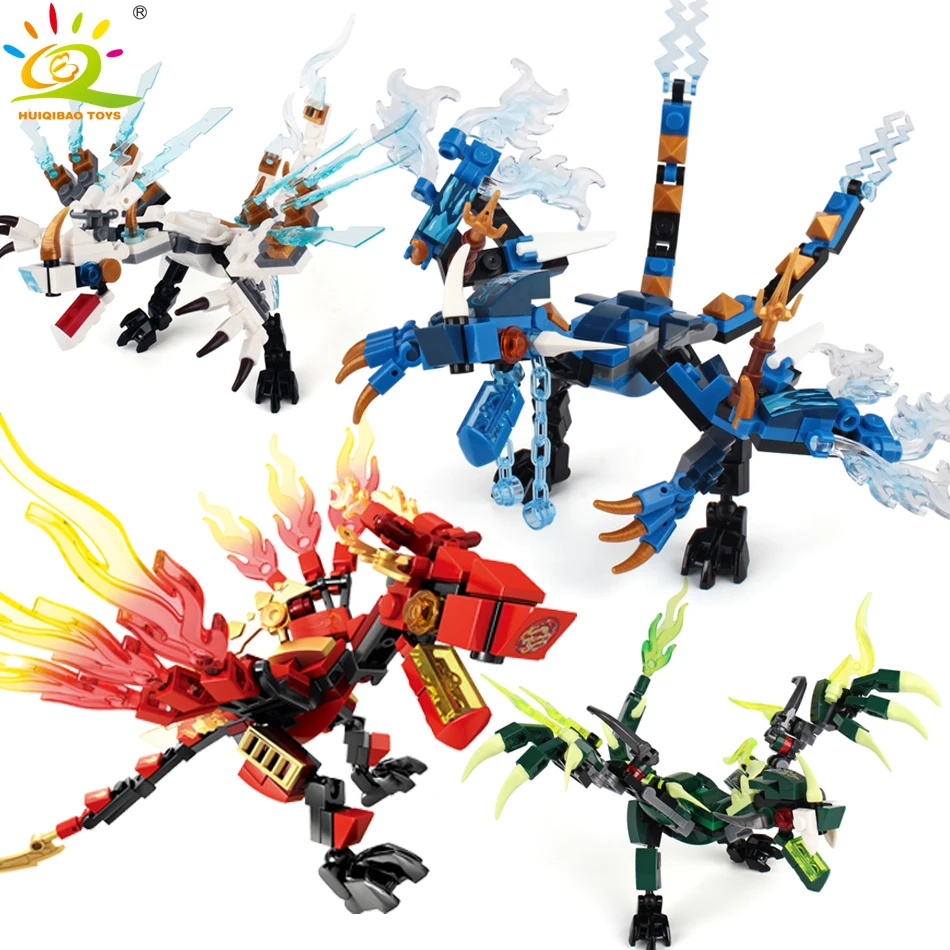 Goedkoop 1set Ninja Dragon Bouwstenen Compatibel legoingly Ninja Bakstenen Action KAI JAY ZANE Cole Figures Enlighten Speelgoed voor Kinderen
