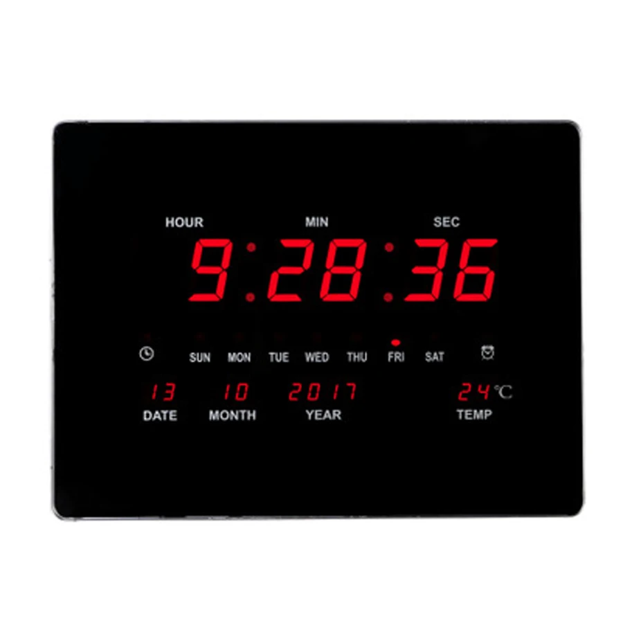 

Large Digital Wall Clock Modern Design for Living Room Luminous Hd Screen Calendars Day Electronic Clocks Wall Watch Home Decor