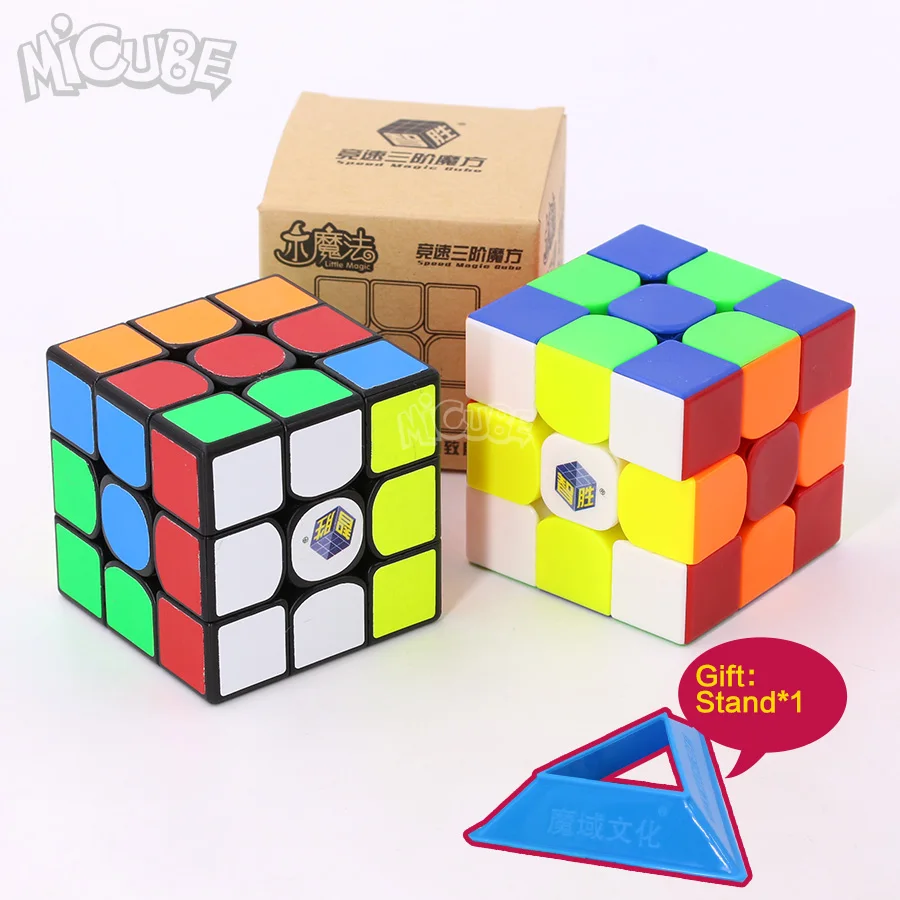 Yuxin Little Magic 3x3x3 магические кубики 3x3 скоростной кубик черный/Stickerless Puzzle Cubo Magico 3*3 игрушки для детей 3x3 Zhisheng