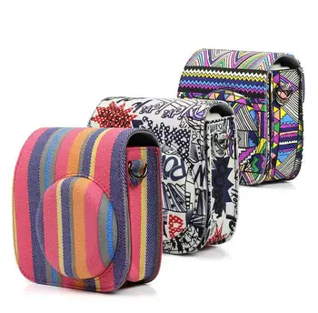 

NEW Canvas Camera Bag Camera Case With Shoulder Strap Protective Case Pouch for Fujifilm MINI8/8+/9 PB-025