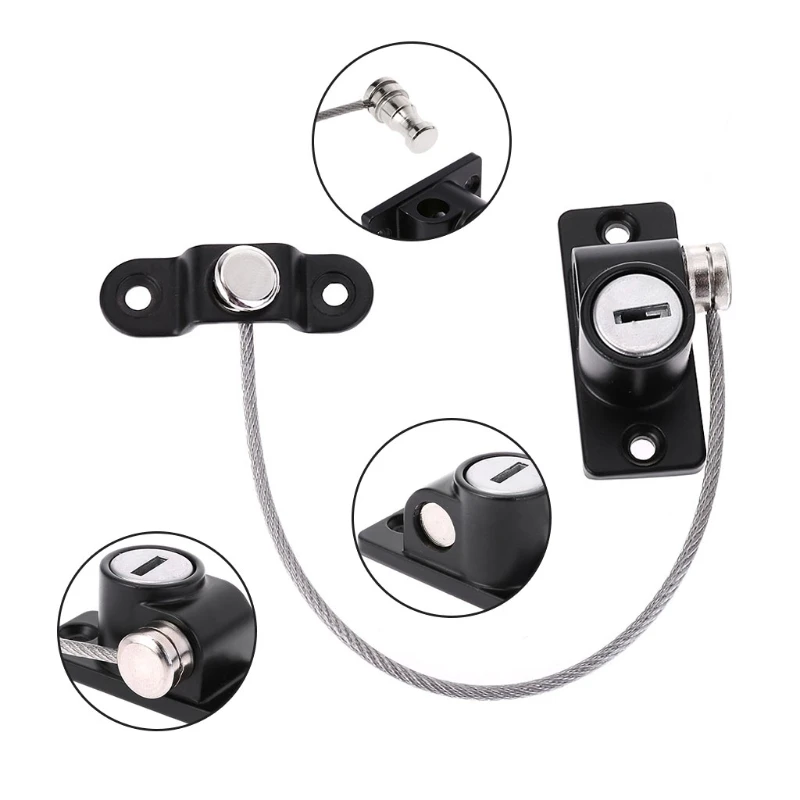 

Window Door Restrictor Child Baby Safety Security Cable Lock Catch White Black