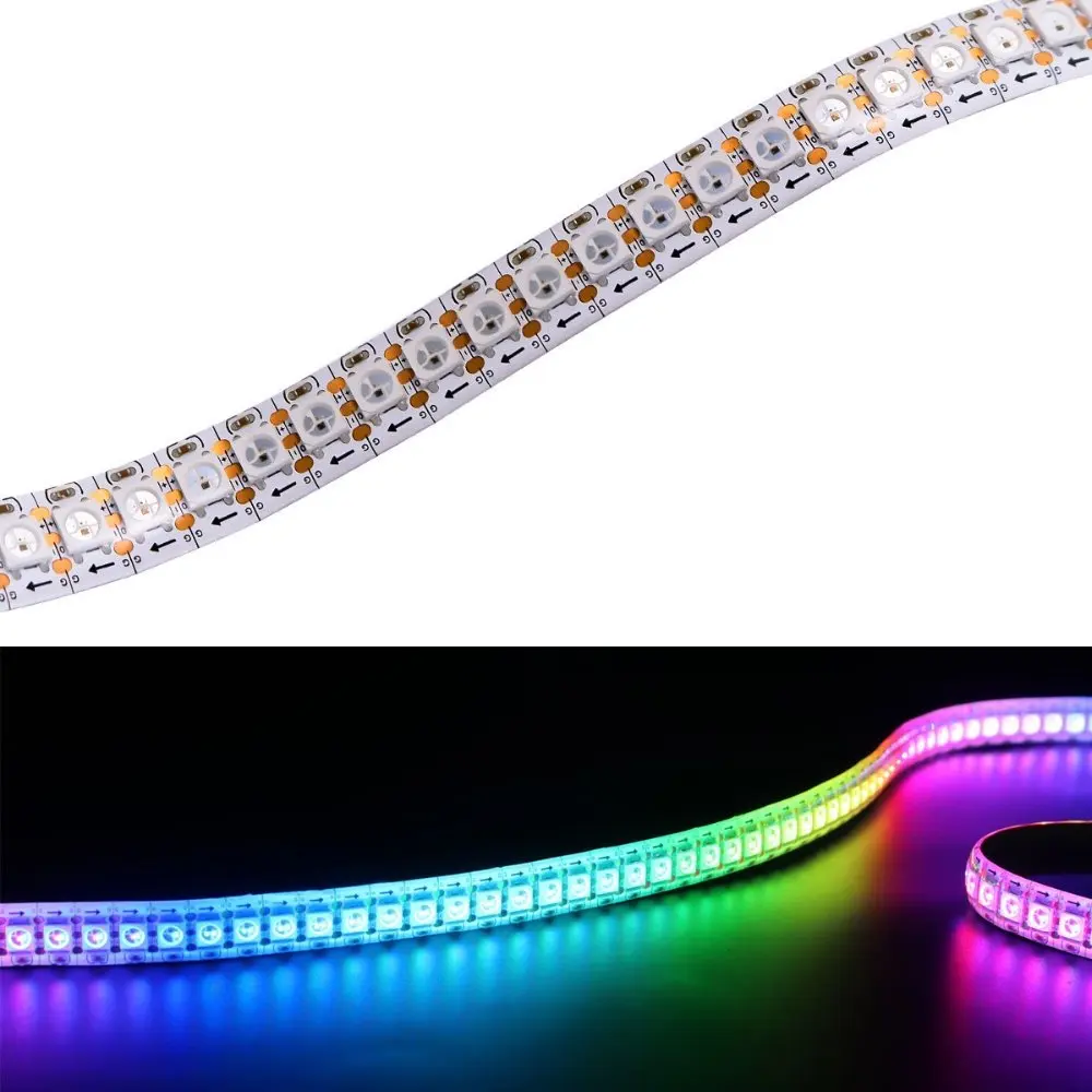 

WS2812B LED Strip Light Rope Light Individually Addressable Programmable WS2811 Built-in 5050 RGB DC5V Dream Color LED Strip