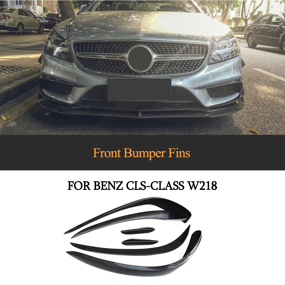 

Carbon Fiber Front Bumper Fender Trim Air Vent Decoration For Mercedes-Benz CLS Class W218 CLS400 CLS550 Sport Sedan 2015 2016