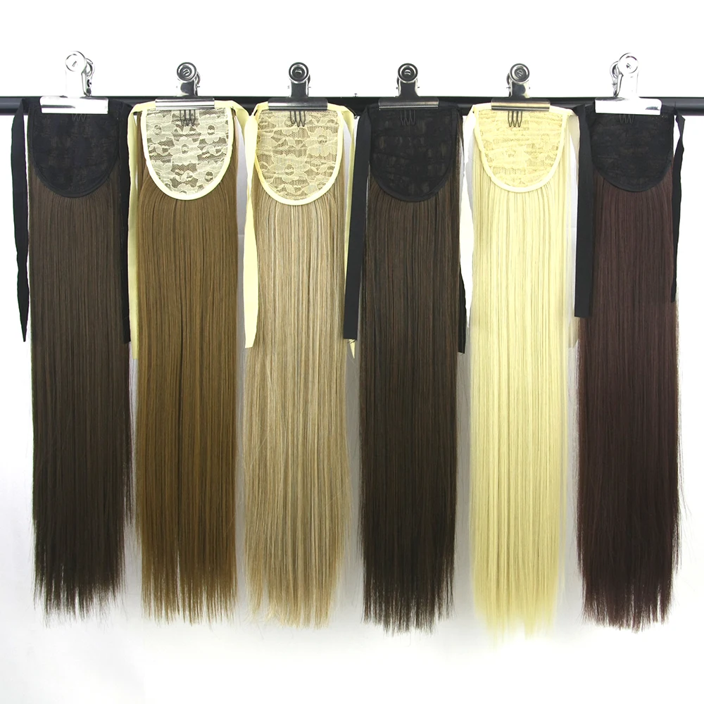 

Soowee Synthetic High Temperature Fiber Fairy Tail Long Straight Hairpiece Drawstring Ponytail Hair Extensions for Women