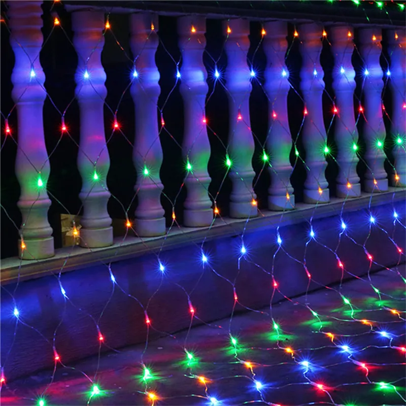 1.5x1.5m 96leds 8 modes 220V Net LED String Light Festival Christmas Decoration New Year Wedding Ceremony Waterproof 1.5x1.5m 96leds 8 modes 220V Net LED String Light Festival Christmas Decoration New Year Wedding Ceremony Waterproof
