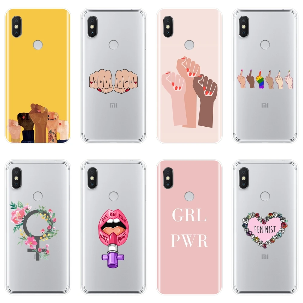 

Phone Case For Xiaomi Redmi S2 6A 5 Plus 4A Pocophone F1 Redmi Note 4 4X 5 5A 6 Pro Prime Soft Silicone Feminist Girl Back Cover