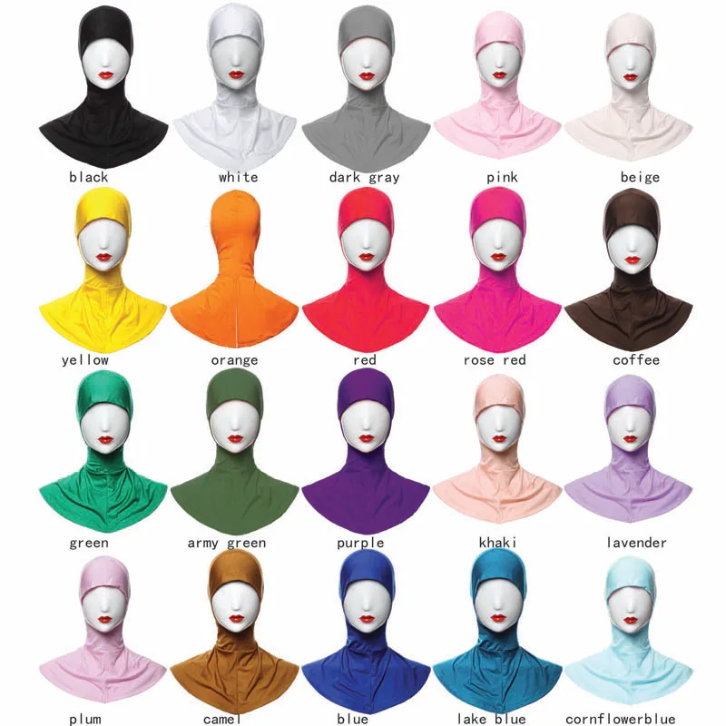 Bone Bonnet мусульманский хиджаб для женщин под шарф Кепка для шеи крышка для внутренней головы одежда мода Amira Niquabs головной платок Hijabs простой