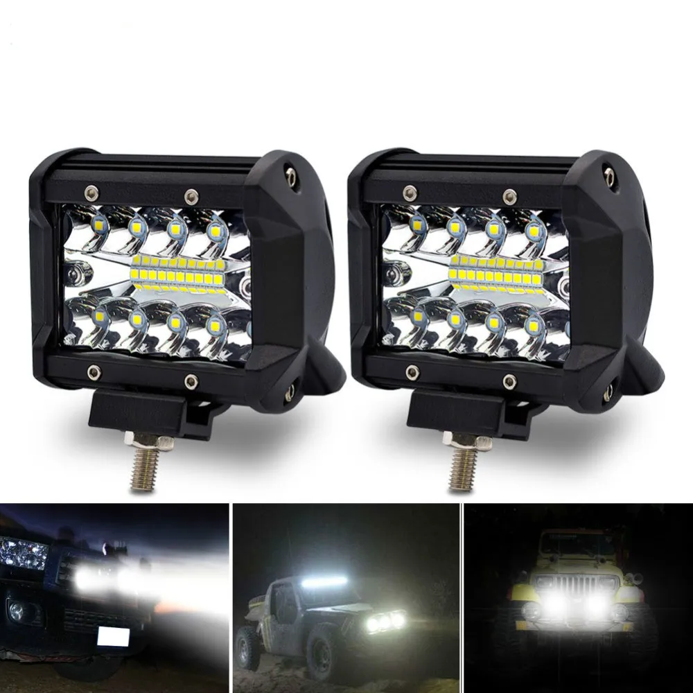 

Safego LED Bar 4 Inch 60W Led Work Light Bar Motorcycle Barra For Offroad Car 4x4 Led Light Bar For Truck Boat SUV ATV 12V 24V