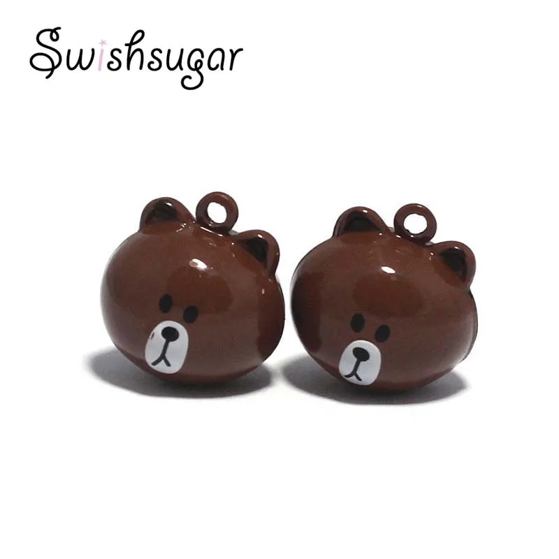 

Chocolate Bear Bell Charms Pendant Festival Party Halloween Christmas Decoration
