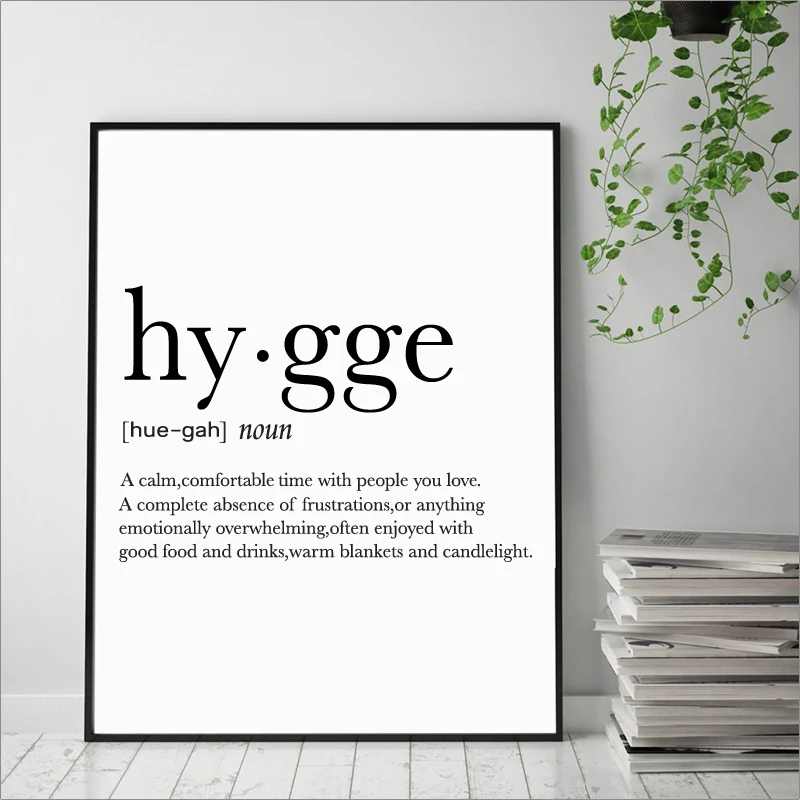 Romantic Dictionary Art  Print Hygge Definition  Minimalist 