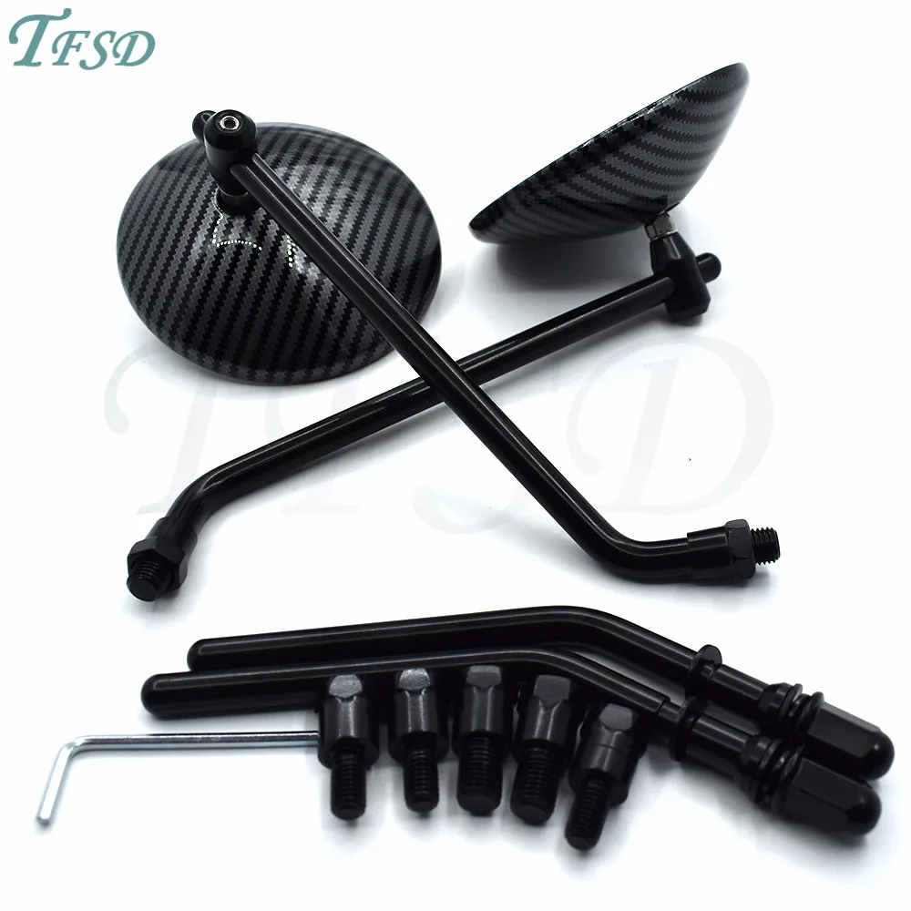 

Motorcycle fashion Round Mirrors motorcbike Rearview Mirrors Racing Sport Bike Rear View Mirror For Halley Yamaha Aprilia Suzuki